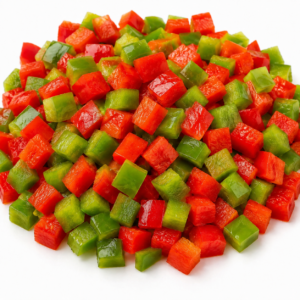 Pimiento rojo, verde corte cubo 10×10 mm